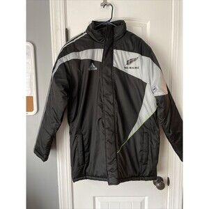 Adidas ALL BLACKS RUGBY Jacket  Black & White Mens 3 STRIPE Coat MENS SMALL‎